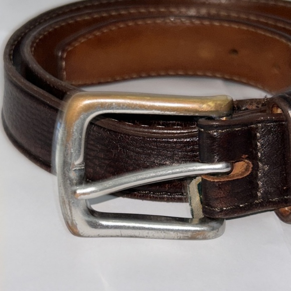 T.B Phelps Pebbles Leather Brown Belt - Picture 3 of 12